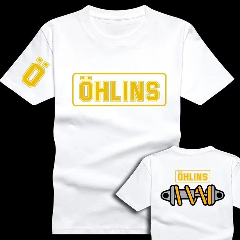 Desktop_Amazing Tees Men Ohlins Shock Suspension Car Motorcycle Sport Racing T Shirt Summer Casual Oversized Men's Short Sleeve