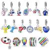 Copper Soccer Trophy Jersey Charm Beads For 3Mm Bracelets Diy Jewelry Making