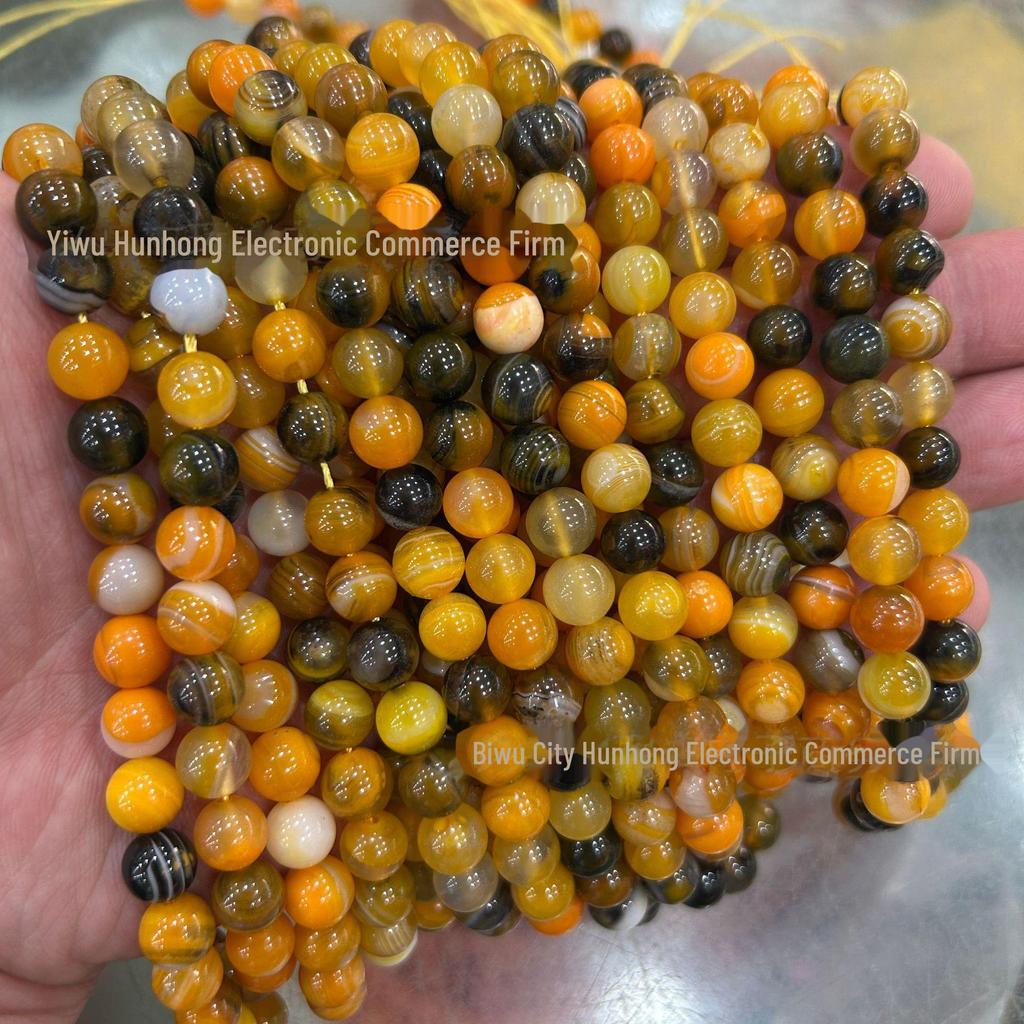 Koraliki Lazurowe Agatowe | Koraliki z Jaspisu Bumblebee i Kamienia Realgar do Tworzenia Biżuterii DIY