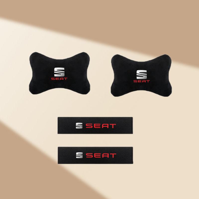 Car Headrest Rest Neck Pillow Cushion Seat Belt Shoulder Pad for Seat Leon Cupra Ateca Ibiza Arona Tarraco Alhambra Accessories