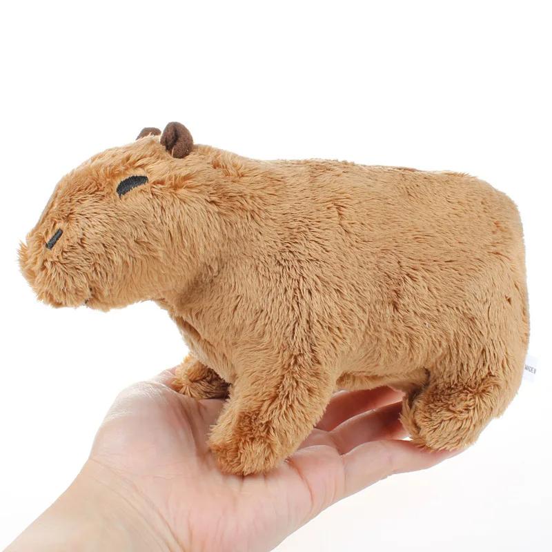 Simulation Fluffty Capybara Plush Stuffed Animals Toy Soft Dolls Real Life Capybara Dolls Kids Toys Peluche Christmas Gift 18cm
