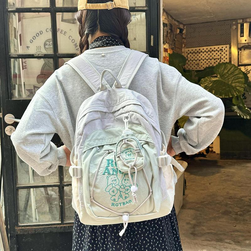 Schoolbag schoolbag female junior high school student high value cute college student backpack Korean ins style dopamine design sense backpack
