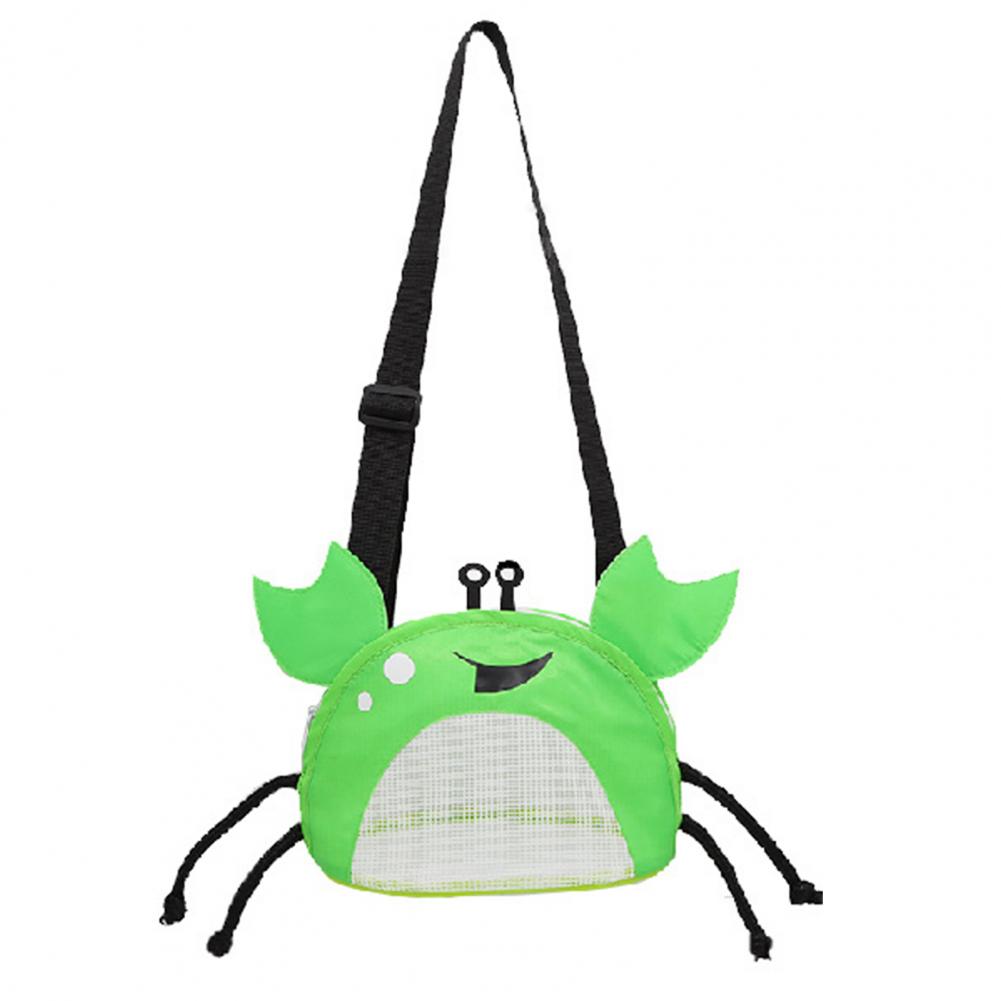 

Пляжная сетчатая сумка Сумка для сбора ракушек ПВХ Форма краба Мешочек для хранения ракушек Сумки для хранения коллекции игрушек Аксессуары для улицы зелёный