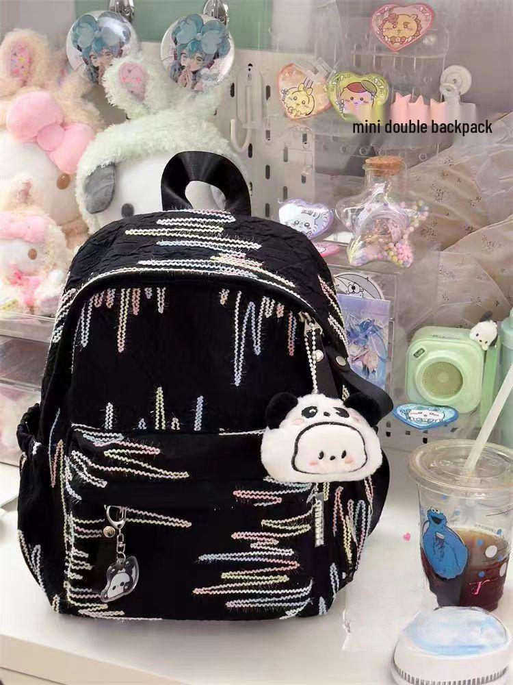 Soft-Girl Pastel Backpack - Cute, Compact School Bag for Female College Students
