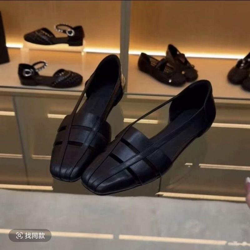French Retro Style Light Mouth Bag Head Single Shoes Women's Summer Low Heel Hollow Sandals Fashionable Versatile Niche Evening Shoes