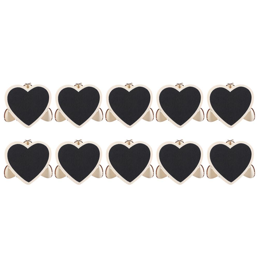 

10Pcs Heart‑Shaped Blackboard Art Craft Display Message Board Wedding Decoration Ornament