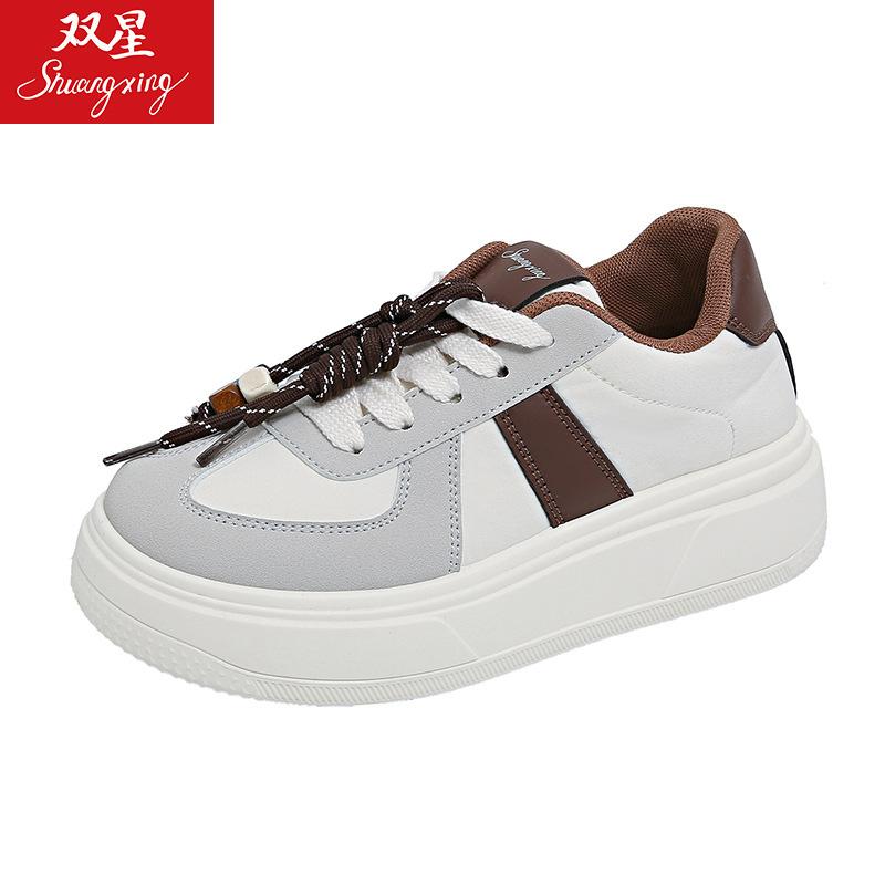 

ZGSX platform muffin shoes new color matching shoelaces pendant retro casual shoes sports shoes 40