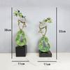 Metal Handicrafts Crystal Green Gourd Sculpture Golden Deer Metal Figurine Lucky Crystal Statue Home Decoration Accessories