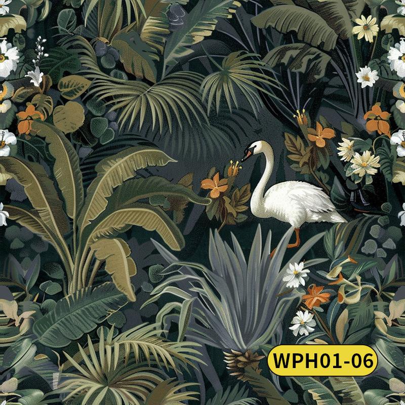 Vintage American Rose Wallpaper Bedroom Furniture Renovation Sticker Color Change Shoe Cabinet Wardrobe Door Sliding Door Transformation Wallpaper