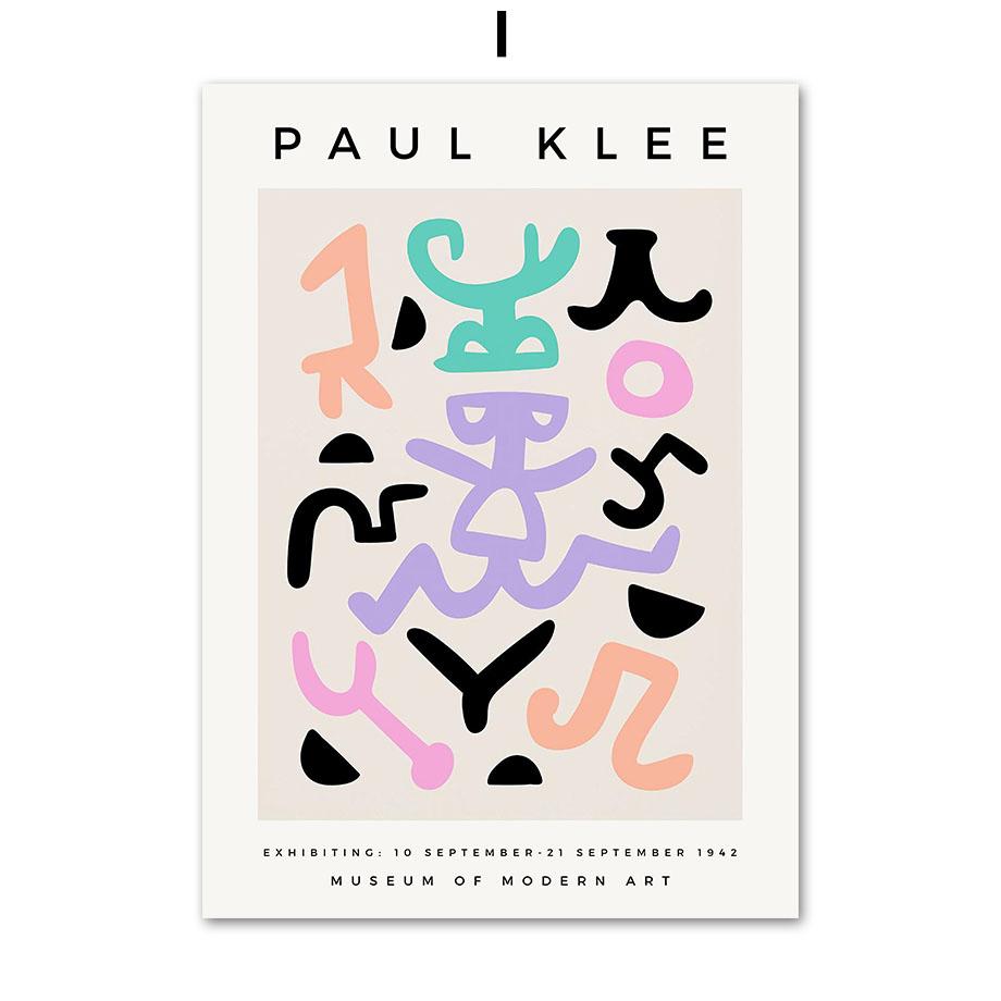 Paul Klee Matisse Picasso Abstrakcyjny Plakat Koralowa Twarz Konstelacja Sztuka Ścienna Obraz na Płótnie Obrazy Ścienne Do Dekoracji Salonu