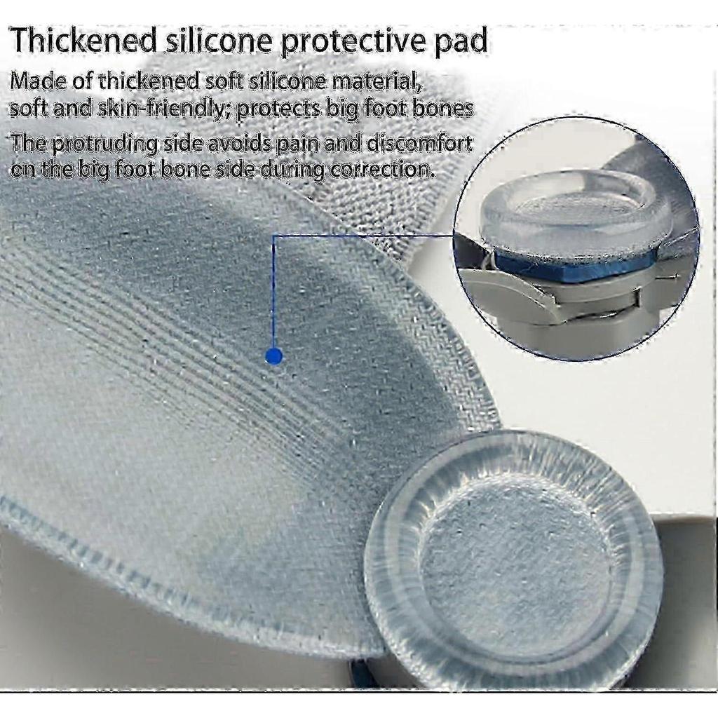Hallux Valgus Korrektor für Damen und Herren, Verstellbares Drehknopf-Design mit Silikonpolster, l WY-26