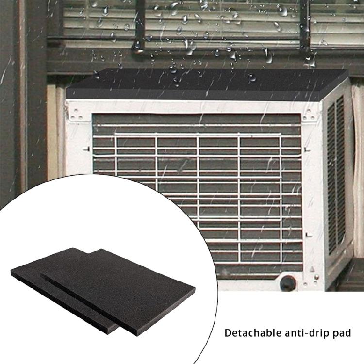 2Pc Quiet Air Conditioner Drip Cushion Pad For Window AC Unit No Tool Needed Magnetic Backing Waterproof Foam Rain Cover