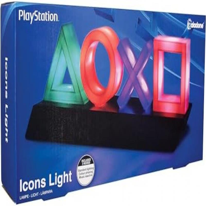 Icons LED Lamp with 3 Light Modes - Sound Reactive, Dynamic Phasing & Standard Mode - Gaming Room Decor Lighting for Gamers