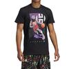 T Shirts Men's Black Crew Neck Moderate Straight Fit FM4779