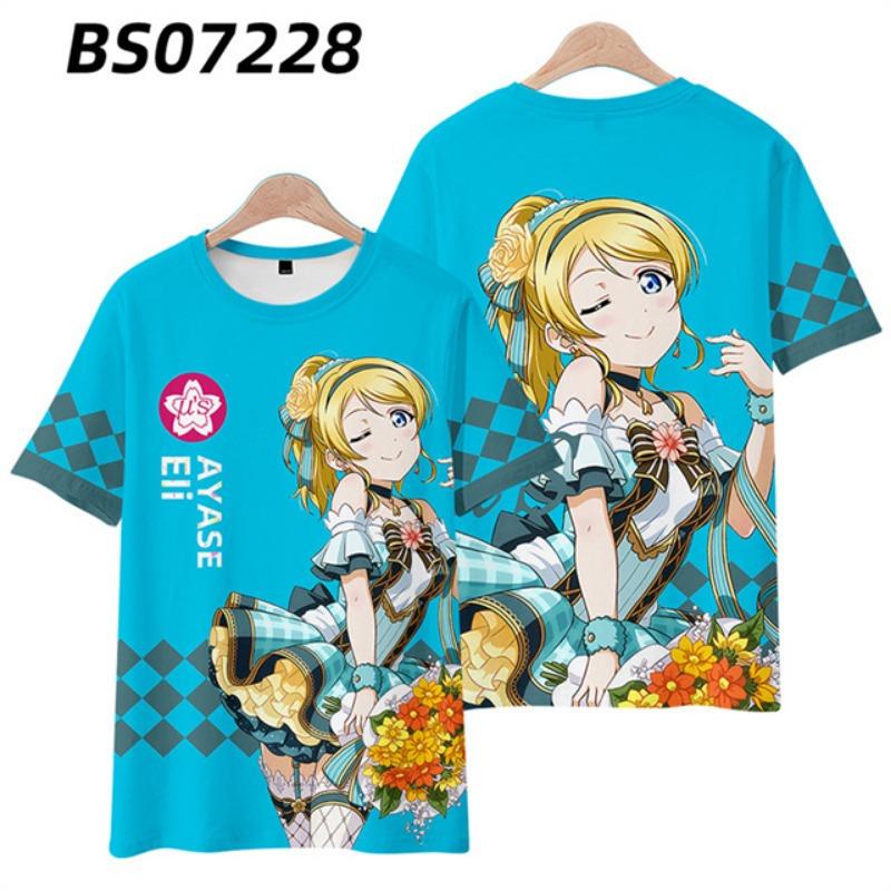 Anime LoveLive! Superstar!! 3D T Shirt Women Men Summer Fashion Round Neck Short Sleeve