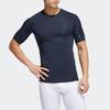 Adidas T Shirts Men's Legend Ink Color Crew Neck Moderate Straight Fit FJ4078