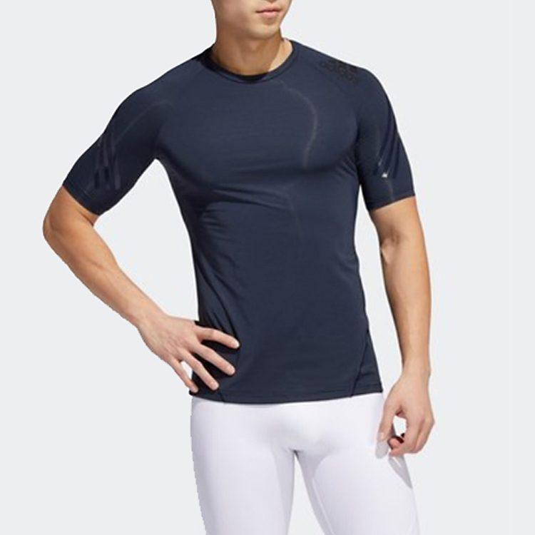 Adidas T Shirts Men's Legend Ink Color Crew Neck Moderate Straight Fit FJ4078