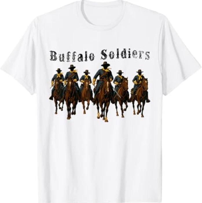 African American History Texas Black Cowboy Buffalo Soldiers T-Shirt 4XL