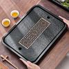 Modern Black Gold Stone Tea Tray