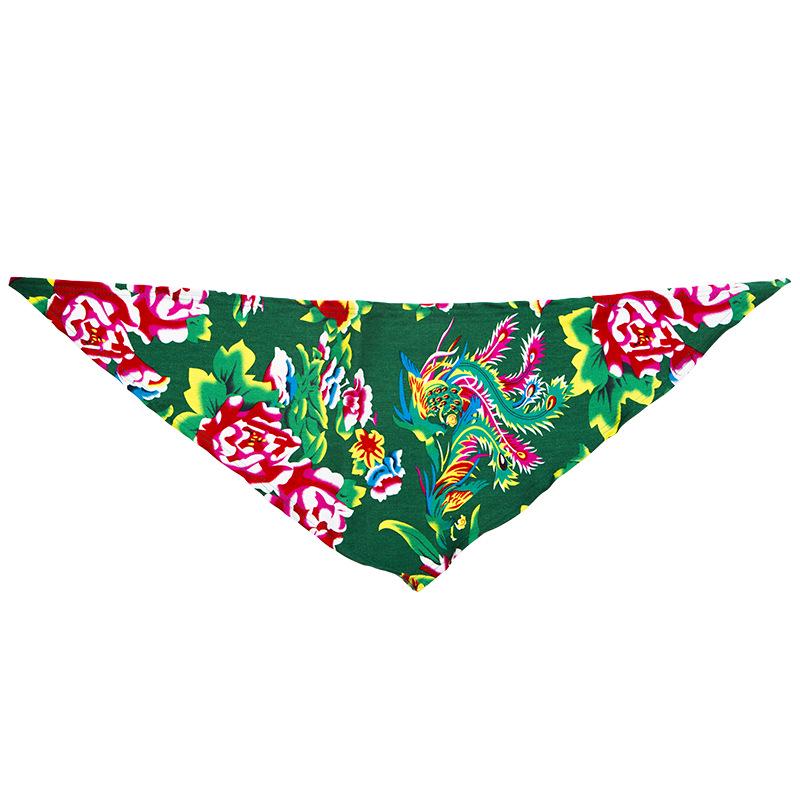 Trendy Floral Triangle Scarf for Men & Women - Outdoor Cycling, Sports, Hip-Hop Style