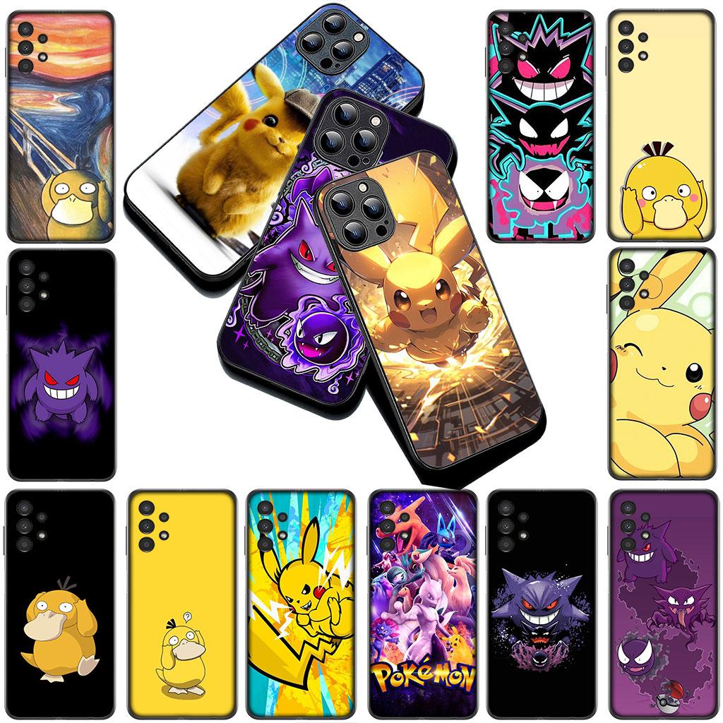 Funda de Teléfono P-Pokemons GO Gengar P-Pikachus Psyduck para Samsung Galaxy S25 S24 S23 FE Ultra Plus S7 Edge S25+ S23+ A56 5G