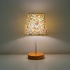 1 Stück Massivholz Stoff USB Kleine Tischlampe Schlafzimmer Nachttischlampe Arbeitszimmer Studentenwohnheim LED Nachtlicht Kreative Atmosphärenleuchte Dekoration