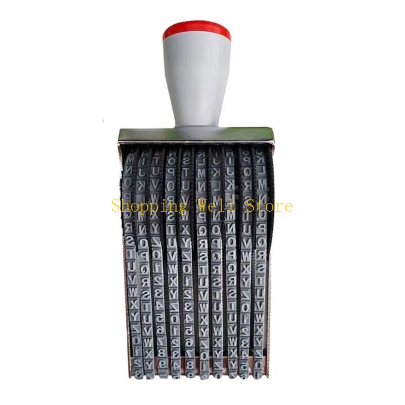 KX4B Letter and Number Roller Stamp Adjustable Rubber Stamp Business Stamp for Office