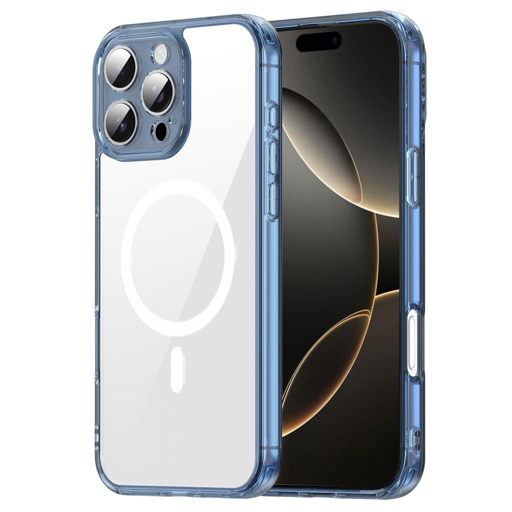 For iPhone 16 Pro Max Case Compatible with MagSafe Clear PC+TPU Shockproof Phone Back Cover