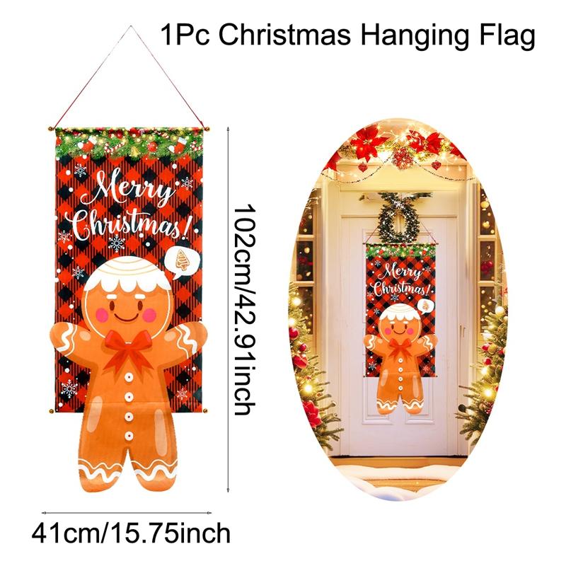 Christmas Hanging Flag Merry Christmas Decorations For Home 2026 Xmas Gifts Christmas Ornament Navidad Natal Noel New Year 2026