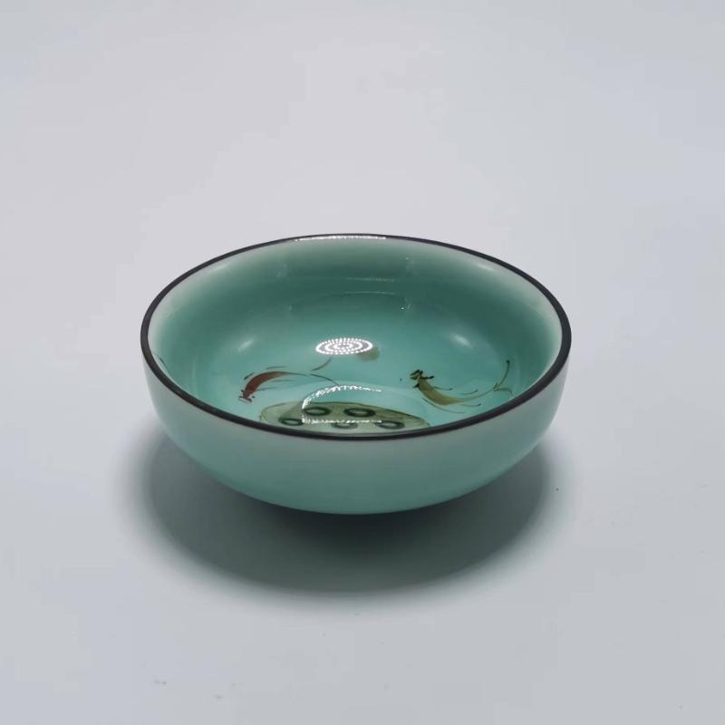 Chinese Ceramic Teacup 70ml Retro Kiln Change Big Tea Bowl Handmade Portable Tea Cup Creative Tea Set Tea Ceremony Supplies