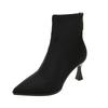 Mode Spitzschuh Damen Stiefeletten Hohe Absätze Sexy Modeschuhe Designer Luxus Pumps 2025 Winter Kleid Party Chelsea Botas Mujer