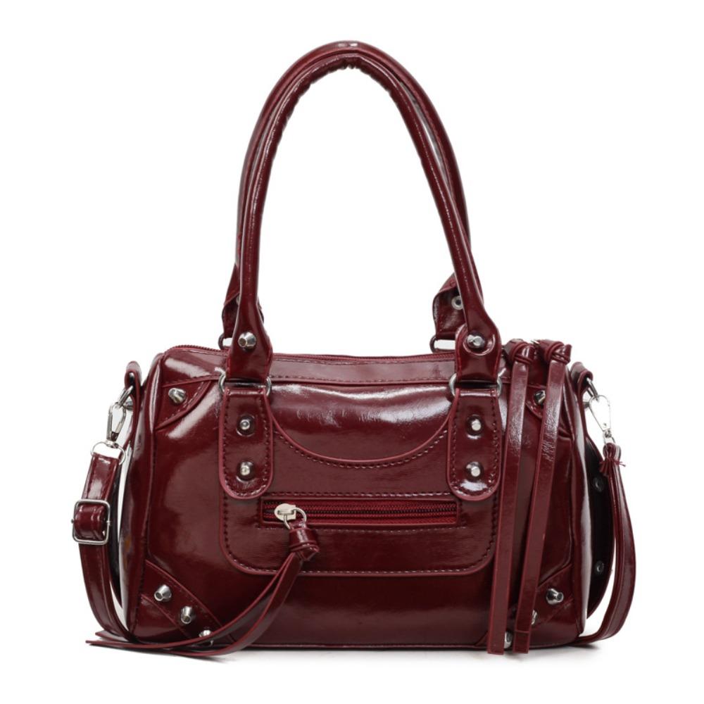 Punk Retro Underarm Bag Vintage Pillow Handbag Fashion Boston Bag  Travel