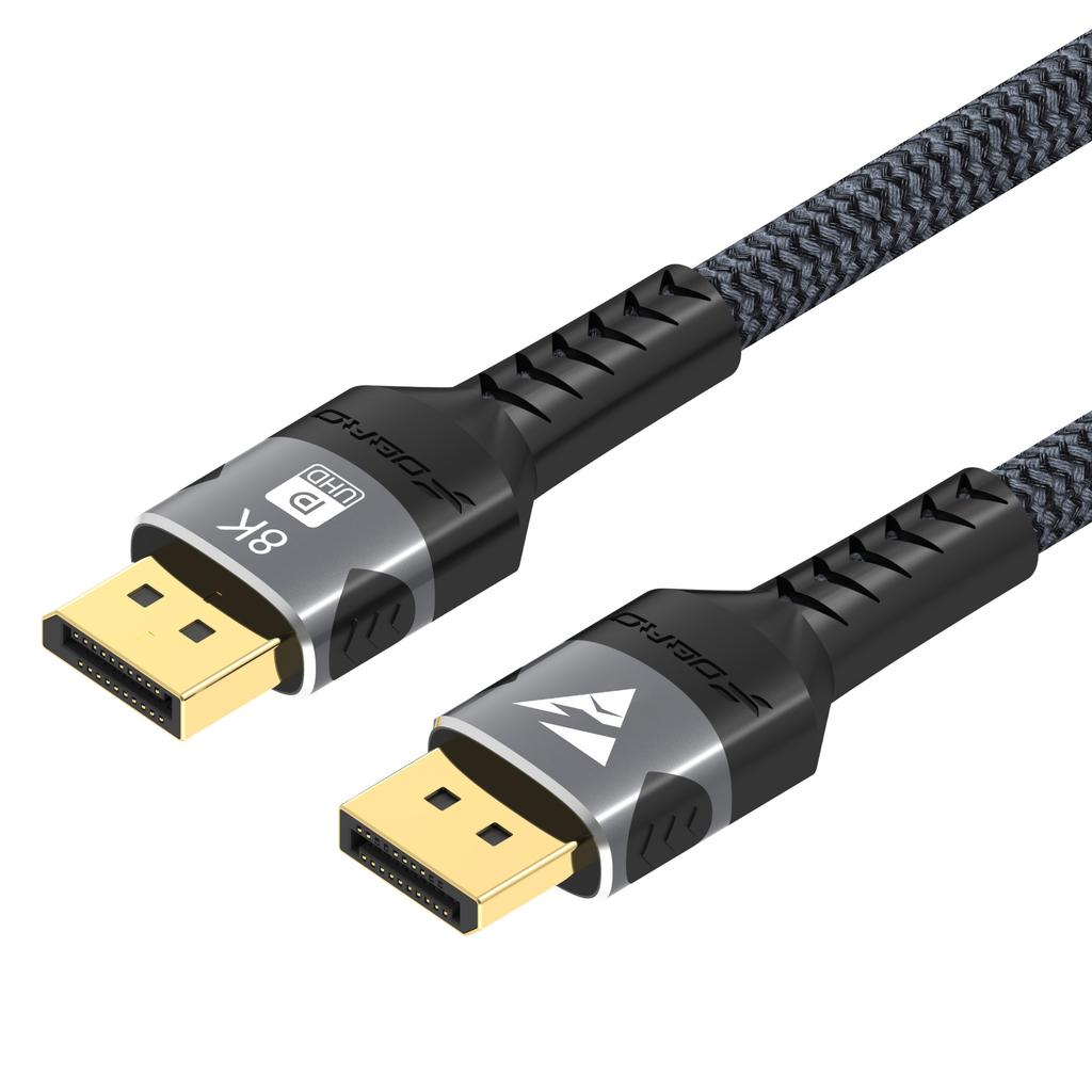 16K DisplayPort2.1 @30 8K120Hz (DSC) 80Gbs Bandwidth HD High Brush DP2.0 Cable