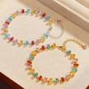 2026 New Sparkling Colorful Crystal Bracelets for Women Ins Metal Chain Bracelet Party Jewelry Valentine's Day Gift