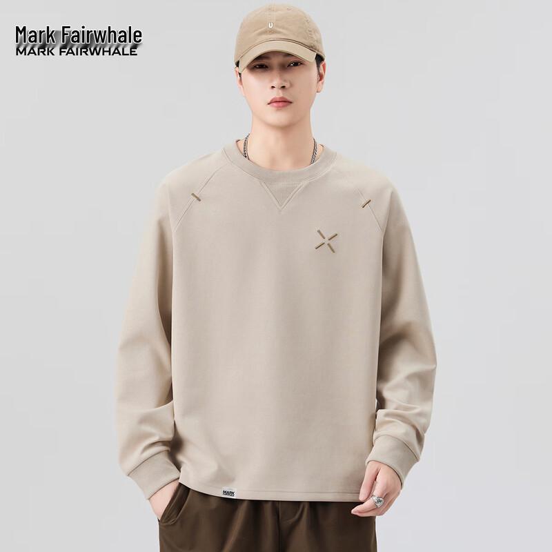 Mark Fairwhale Men s American Style Crew Neck Sweatshirt M