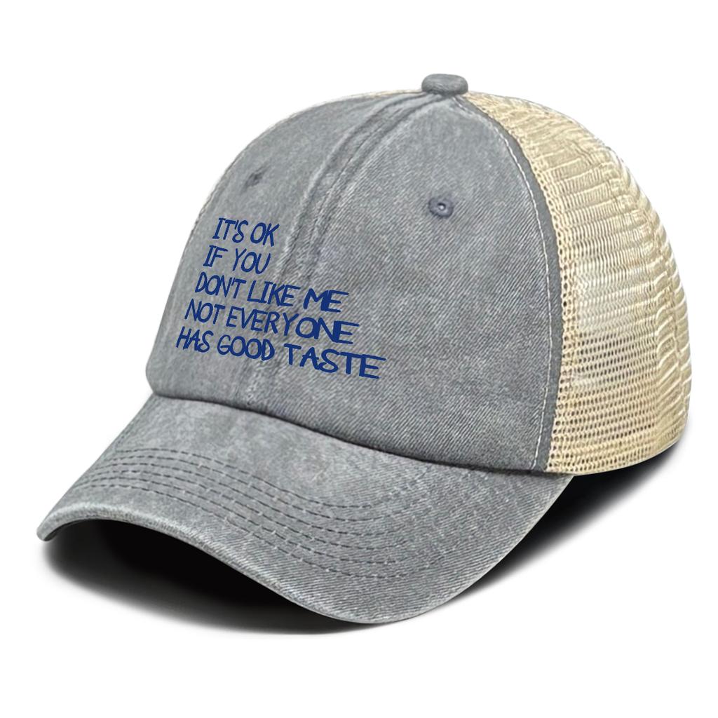 ITS OK IF YOU DONT LIKE ME Printed Baseball Cap Adjustable Multicolor Casual Stylish Sports Hat For Women Street Style Golf Hike