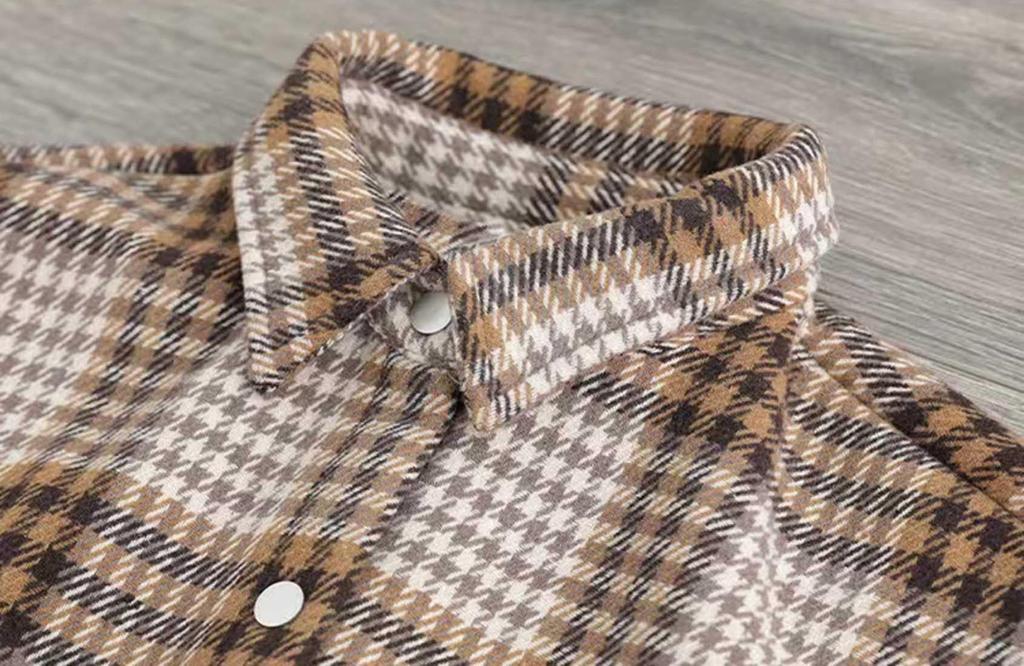 EASTEMPO Langarm Büro Locker Kariert Große Größen Damen Hemd, Herbst, Freizeit, Passform, Muster, (JP, Alphabet, 2XL, Schwarz)