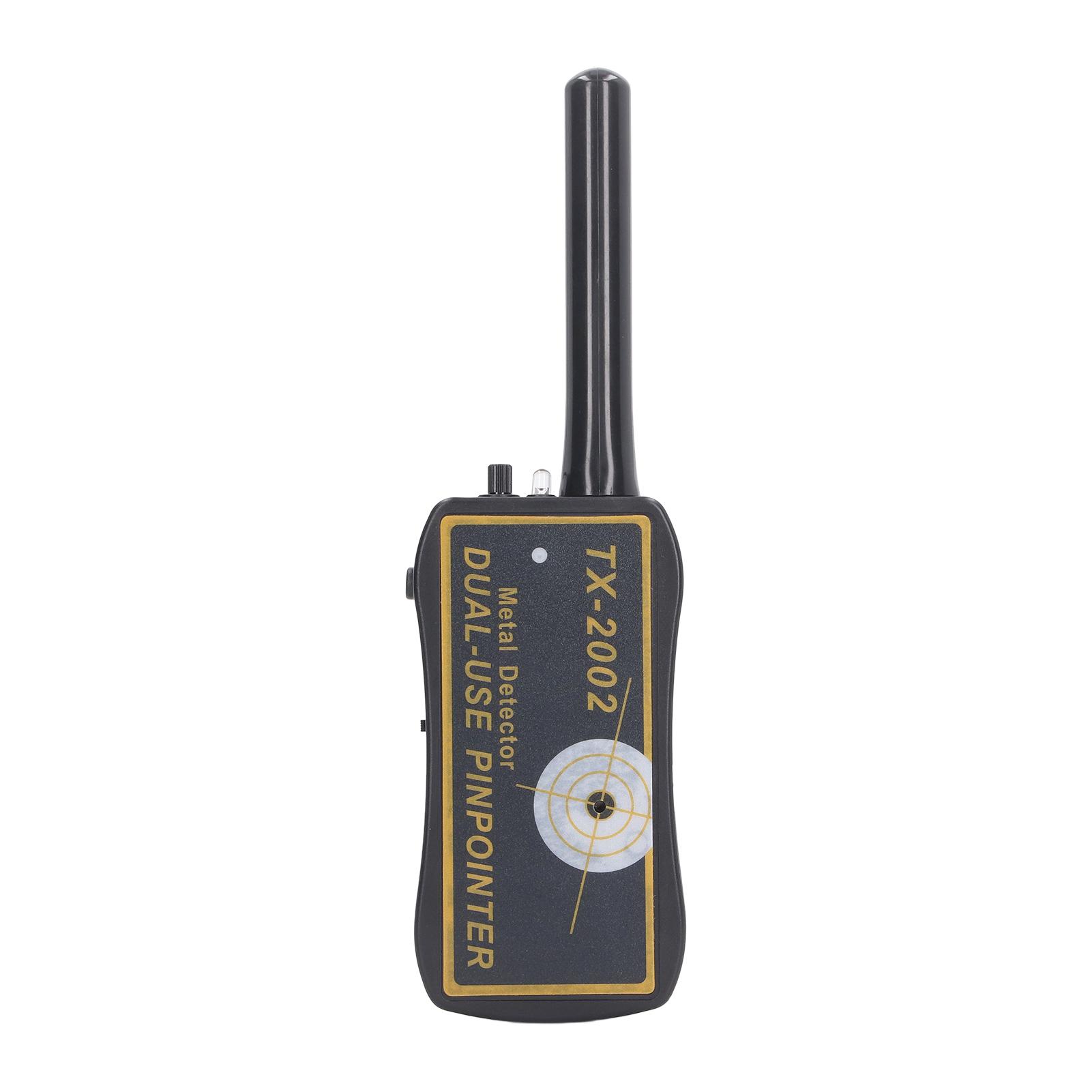 Détecteur de Métaux Portatif avec Lumière LED Haute Sensibilité Étanche Pinpointer Métallique Localisateur black