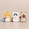 Cute Shy Cat Keychains Chubby Kitten Keyring Trinket Bag Ornament Animal Jewelry