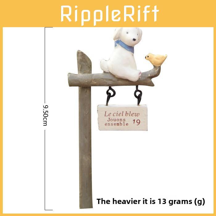 Cartoon Dog Cute Bird Letter Sign Model Ornament For Landscape Decoration Props