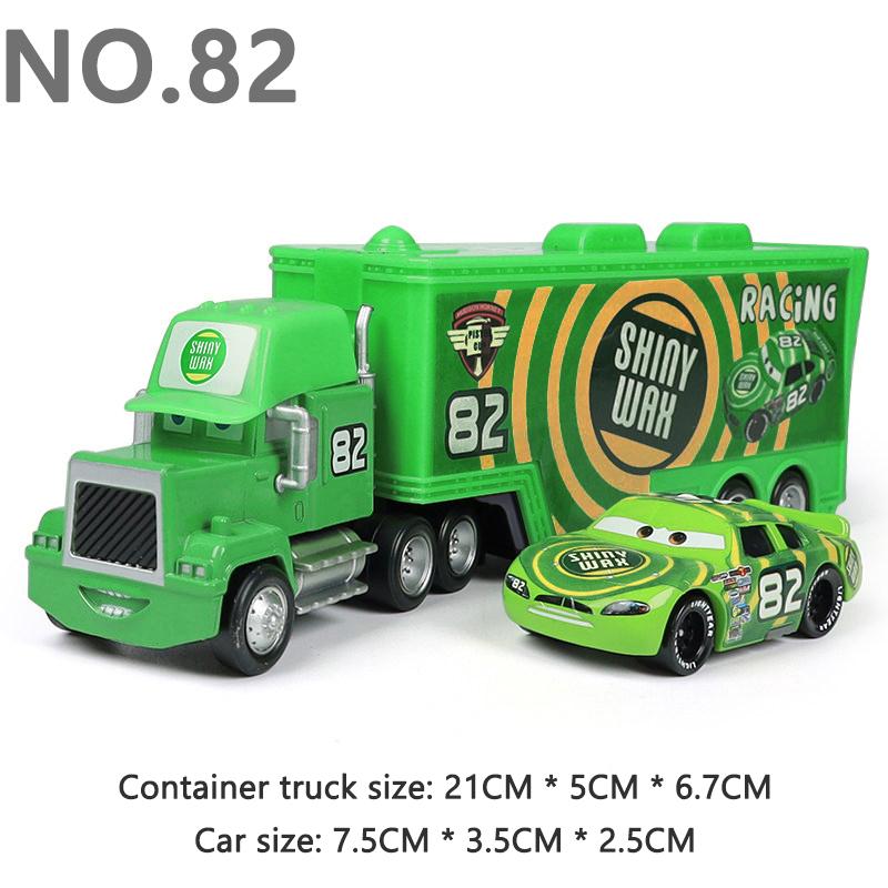 Pixar Cars Truck Model Car 1/55 Die Casting Eugene Carbureski Container Trucks Racing Toy Birthday Gifts Kids Toys Collectibles