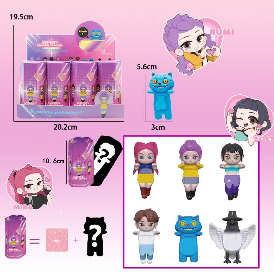 Anime Kpop Demon Hunters Action Figure Set Rumi Mira Zoey Blind Box Tiger Toy Desk Decorations Ornament for Kids Christmas Gift