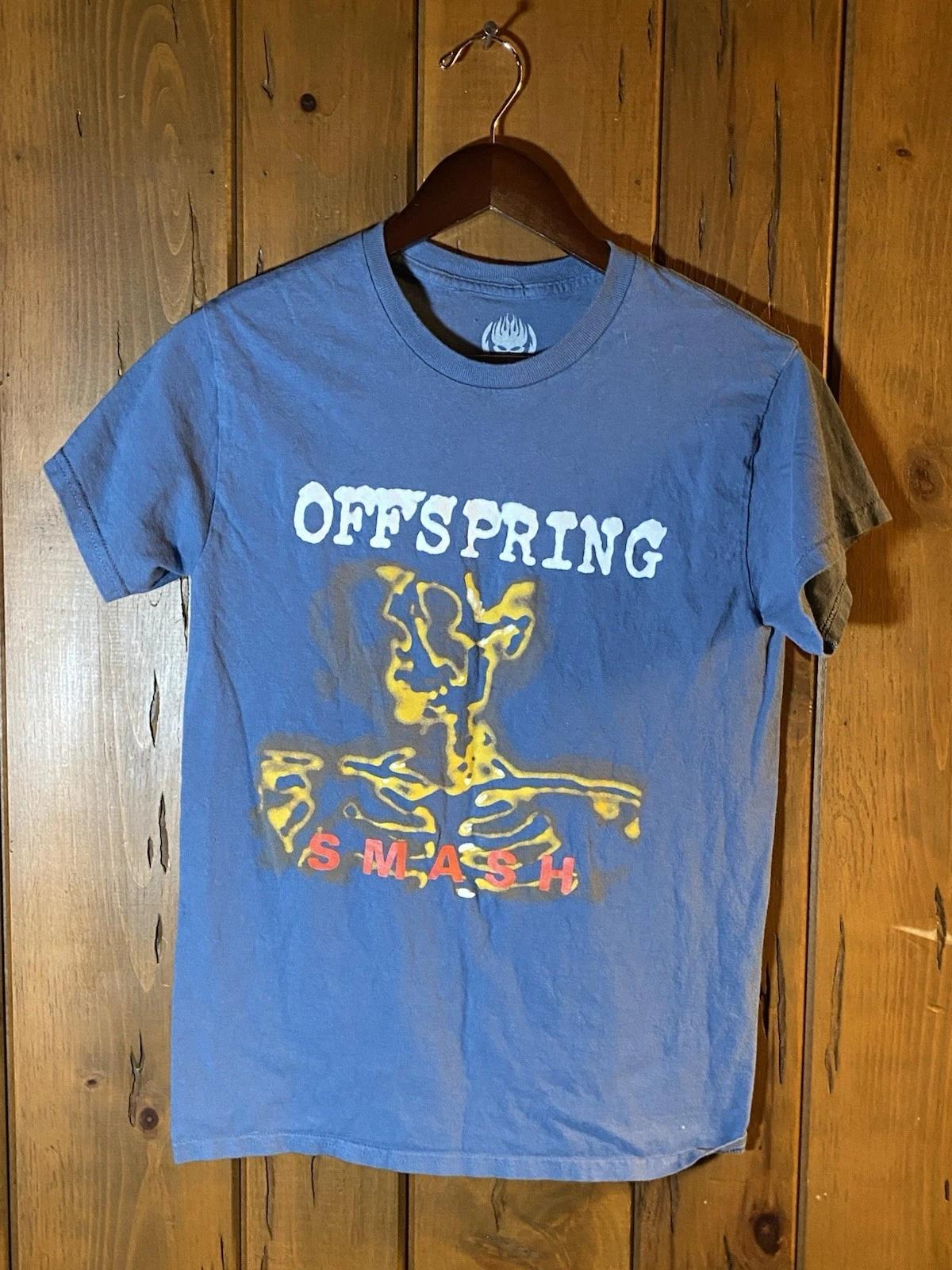 The Offspring Smash Album Cover T-Shirt - Blue - Skeleton Graphic - Size Small XL