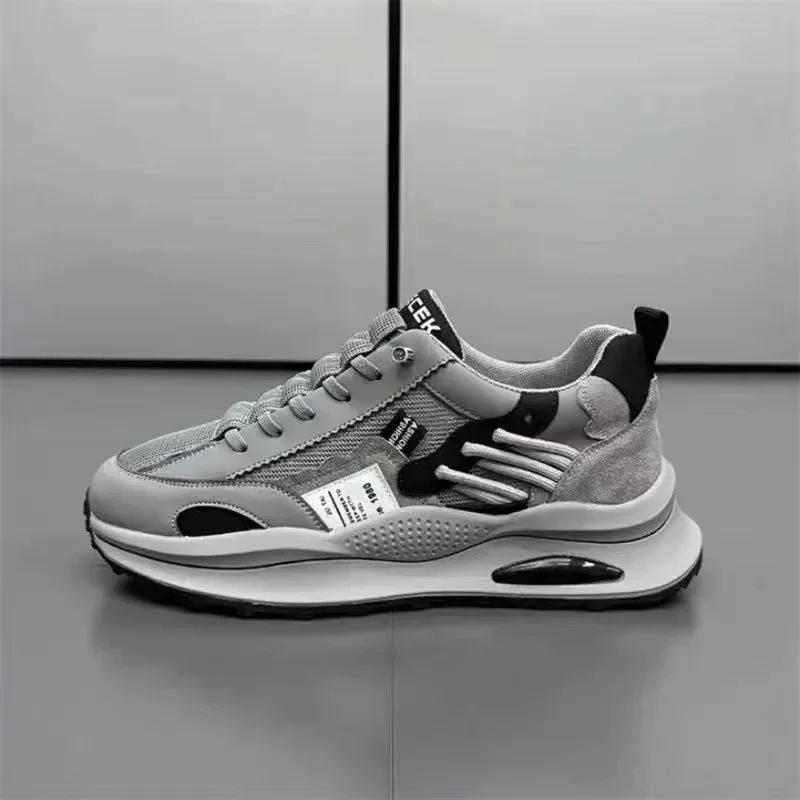 

Men Sneaker 2026New Mesh Breathable Casual Shoes Light Sport Running Shoe Luxury Tennis Training Shoes for Men Zapatillas Hombre 39 серый