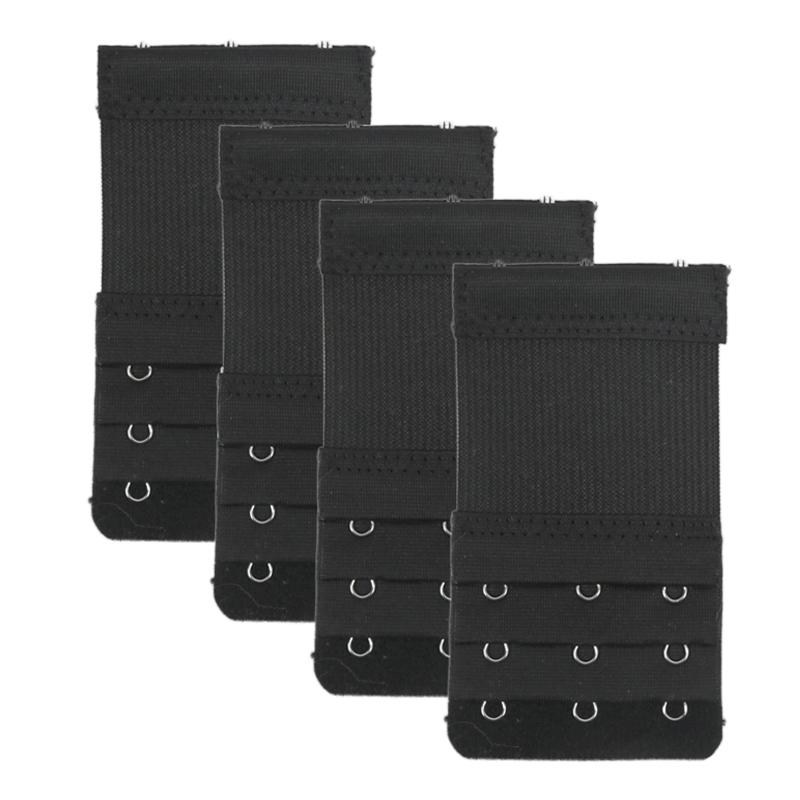 4 Stück, 3 Reihen mit 3 Haken-Verlängerungsbändern, Elastisches Band, Weiche und Bequeme BH-Träger, Damen-Unterwäschezubehör