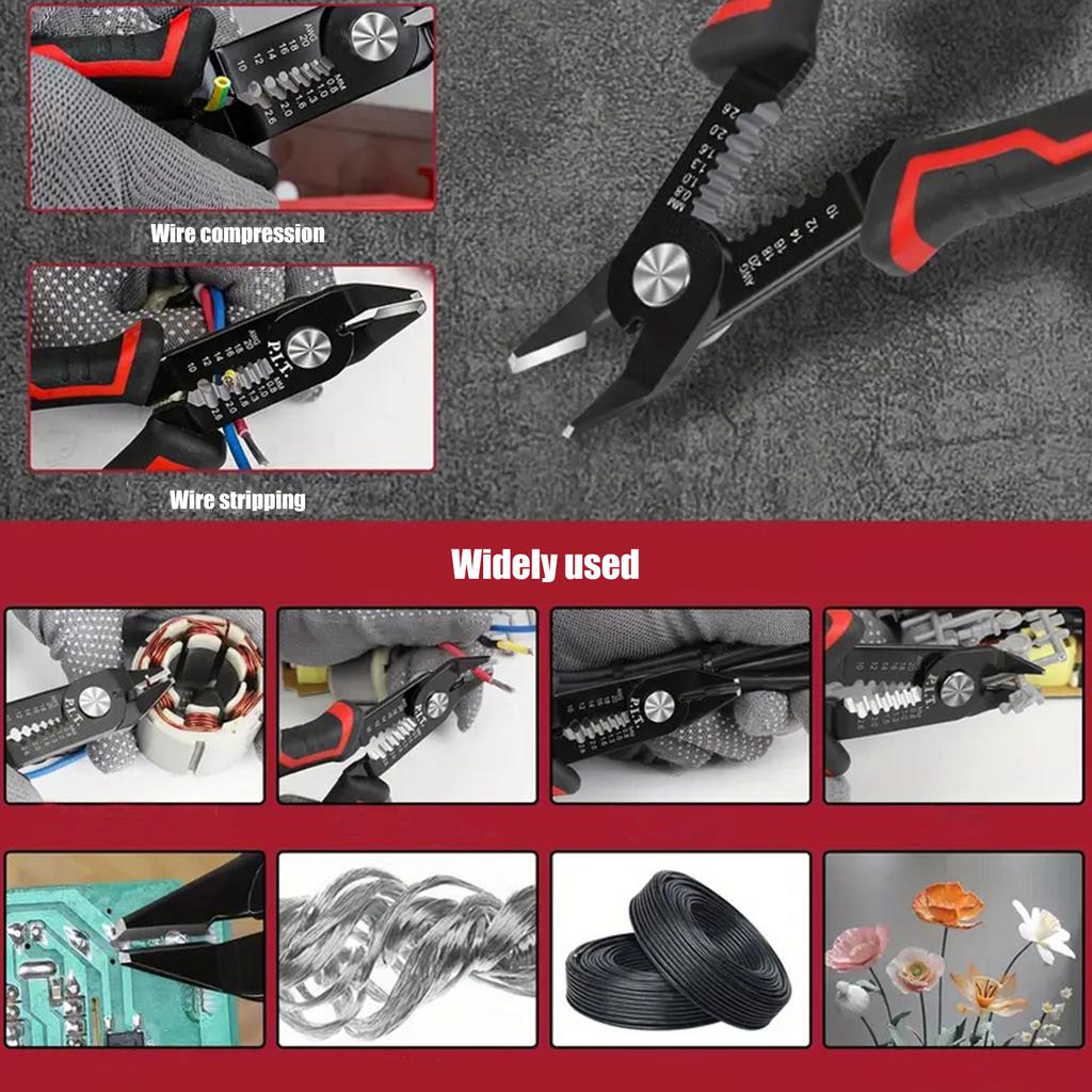 6.5Inch Multifunctional Wire Stripper Pliers Cable Cutter for Electricians and DIY Enthusiasts with Ergonomic Handle