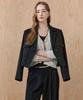 Maxza Metal Yarn Mix Jacquard Crop Jacket