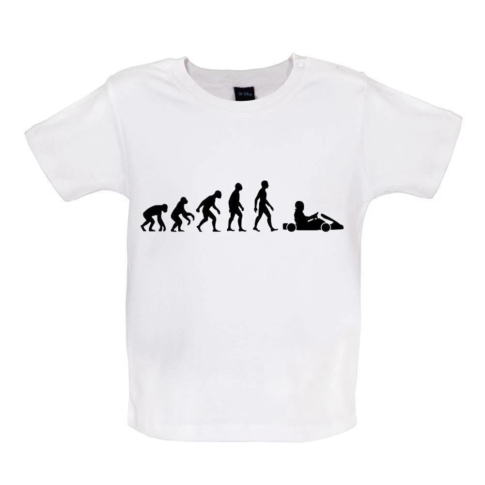 

Evolution Of Uomo Go Karting - Kids Baby Kids Boys Girls Unisex T-Shirt / Bodysuit - Racing Kart Race Driving 100