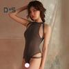 Dámské sexy body Skinny Hollow Out Otevřený rozkrok Elastické Ultra Krátké Rukávy Tenké Pornografické Měkké Svůdné Líbánky Svatba Noční Playsuit Sex