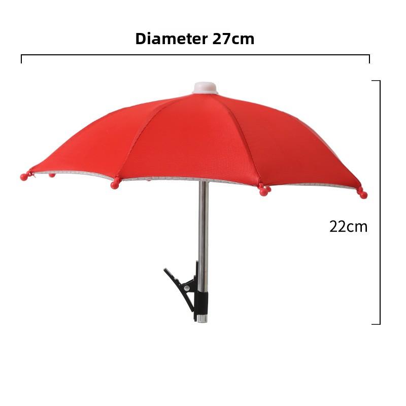 Mobile Phone Holder Sun Umbrella Clip Umbrella Outdoor Mobile Phone Fixed Umbrella Rainproof Parasol Mobile Phone Anti-reflective Small Umbrella